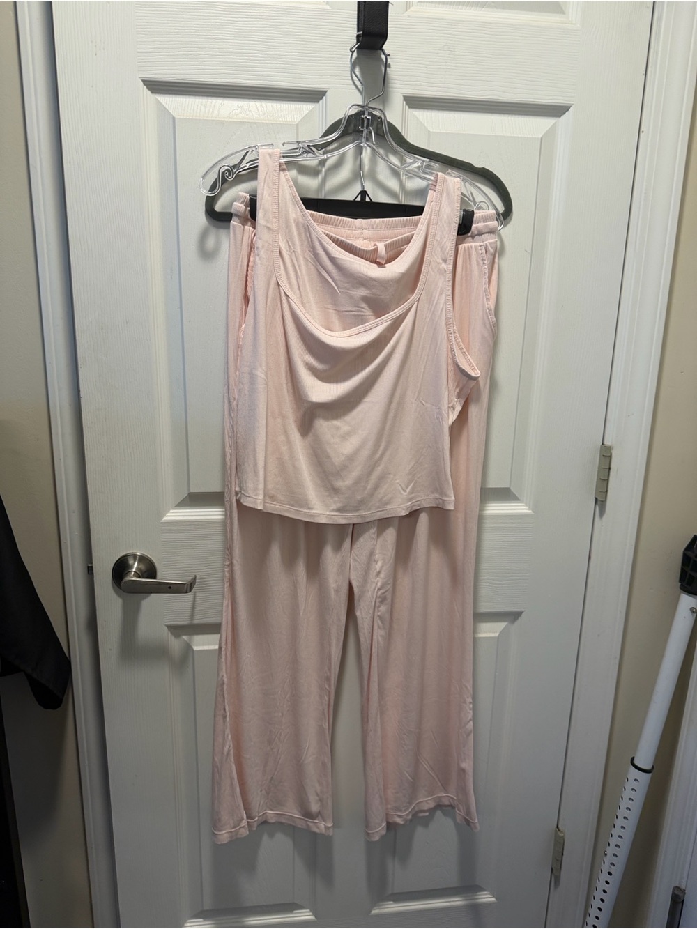 Lightweight Pale Pink Women's Pajama Set - Tank & Pull-On Pants